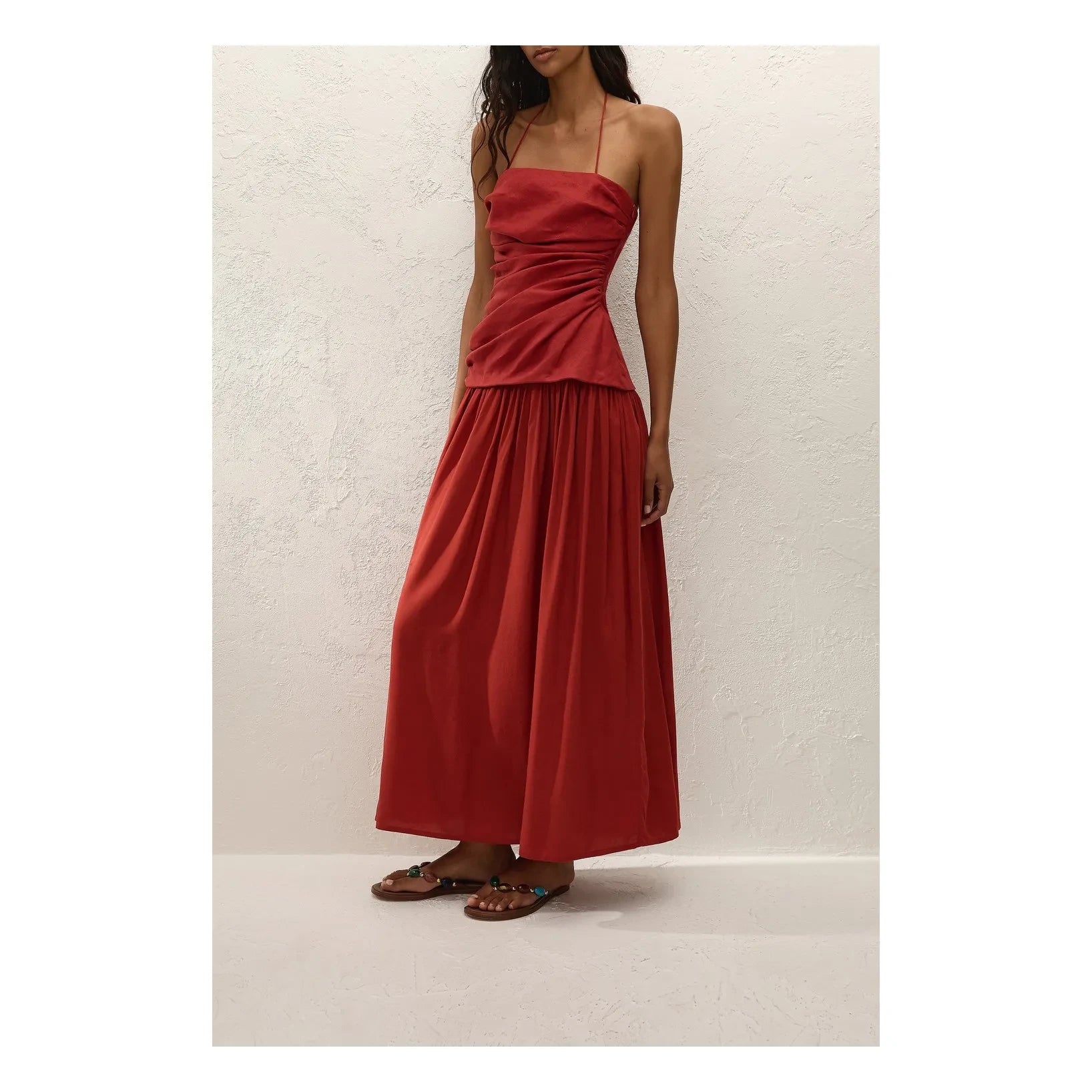 Faithfull the Brand - Notte Maxi Kleid aus Baumwolle | Terracotta