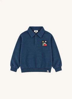 Hundred Pieces - Phoenix Mountain Organisch Baumwoll Sweatshirt | Grau Blau