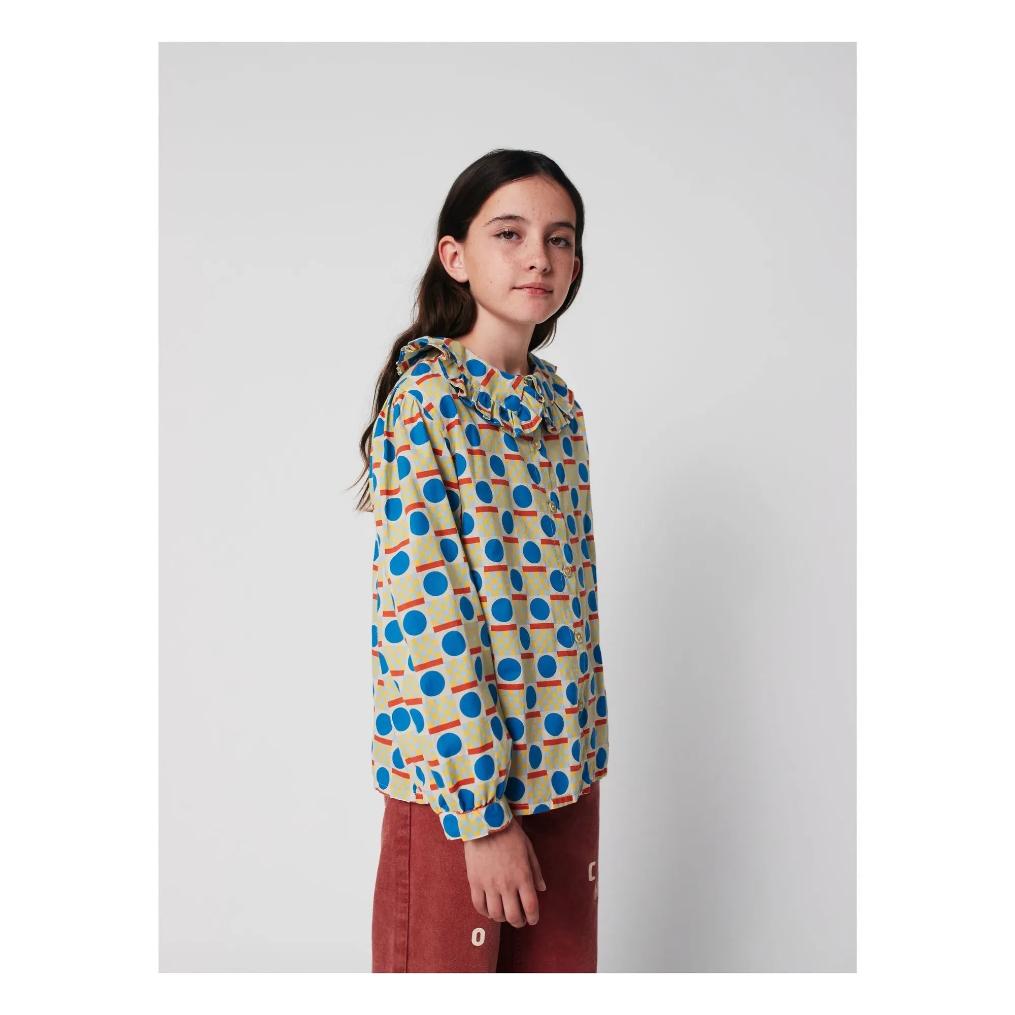 Bobo Choses - Bluse aus Bio-Baumwolle mit geometrischem Muster | Ecru