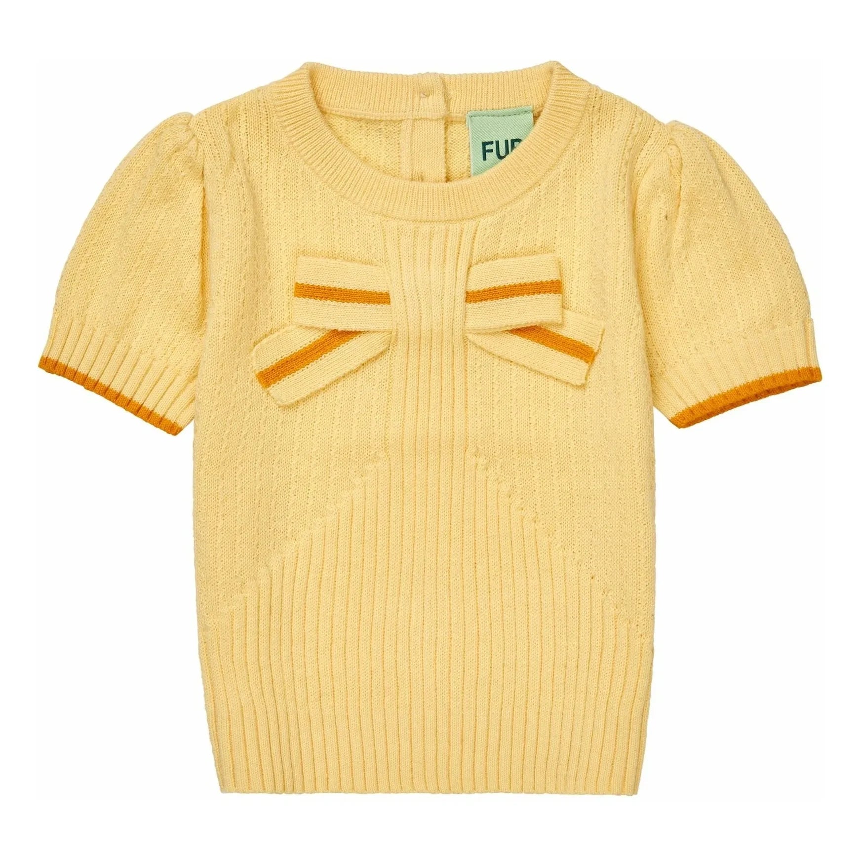 FUB - T-Shirt mit Knoten aus feinem Bio-Baumwollstrick Baby | Hellgelb