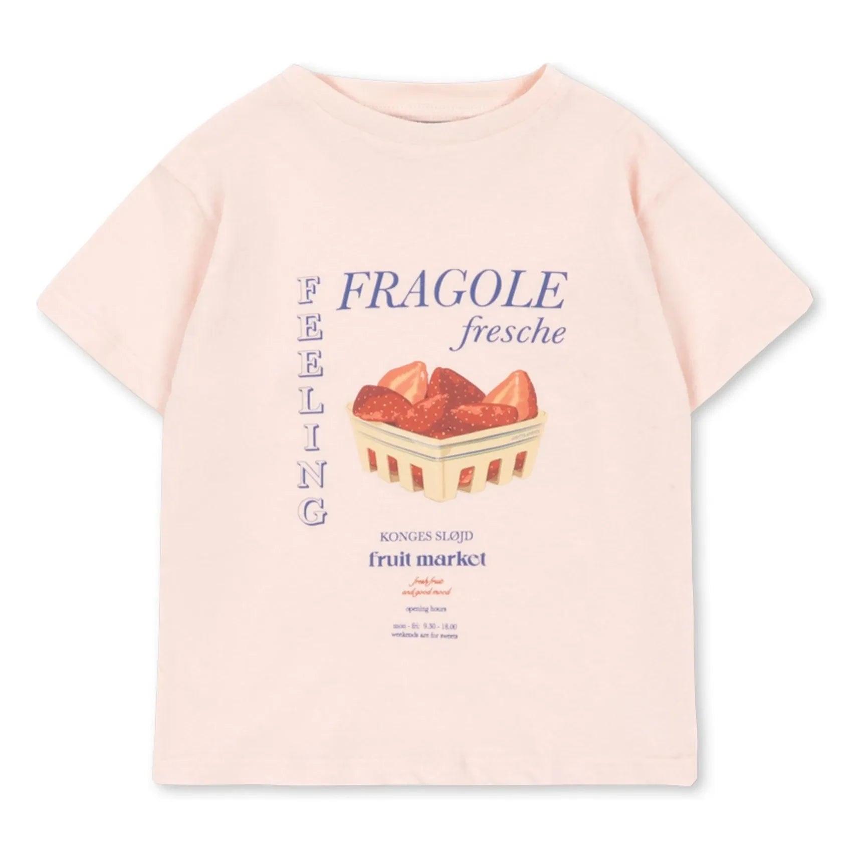 Konges Sløjd - Era Fragole Bio-Baumwoll-T-Shirt | Blassrosa