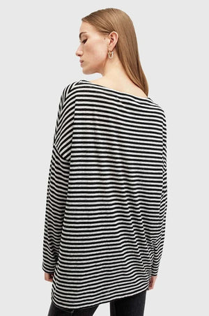 AllSaints RITA STRIPE TEE Bluz
