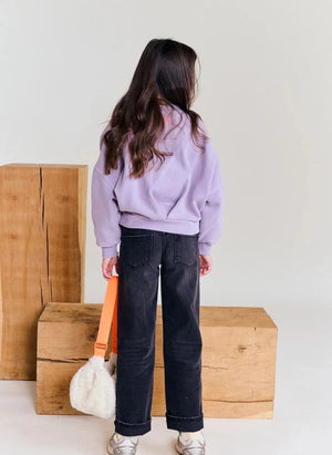 AO76 - Lila Recycelter Baumwoll-Sweatshirt
