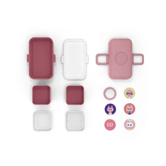 Monbento - MB Tresor Modulare Bento Box mit 3 Fächern für Kinder | Dusty Pink