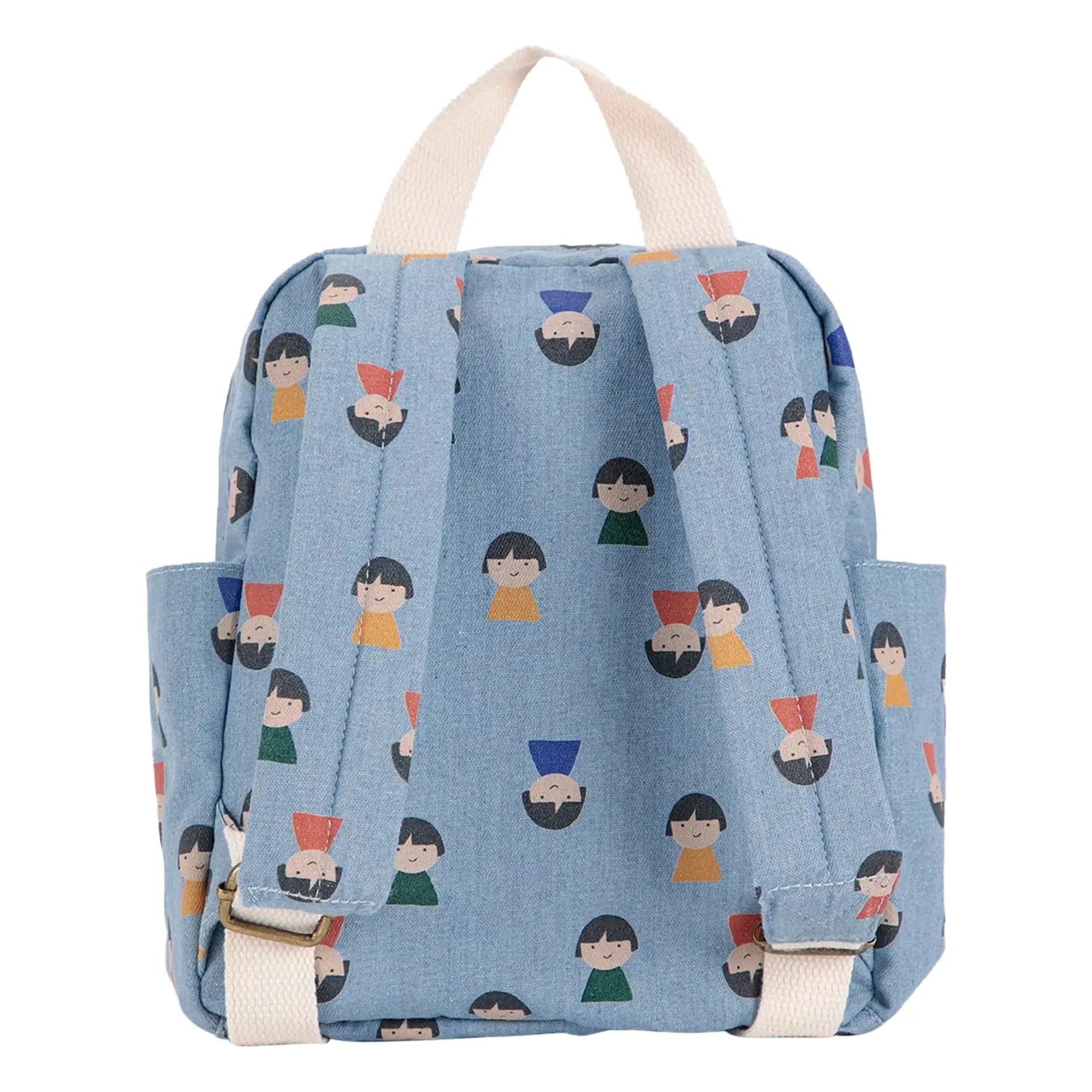 Bobo Choses - Bio-Baumwoll-Rucksack mit Strichfigur | Jeansblau