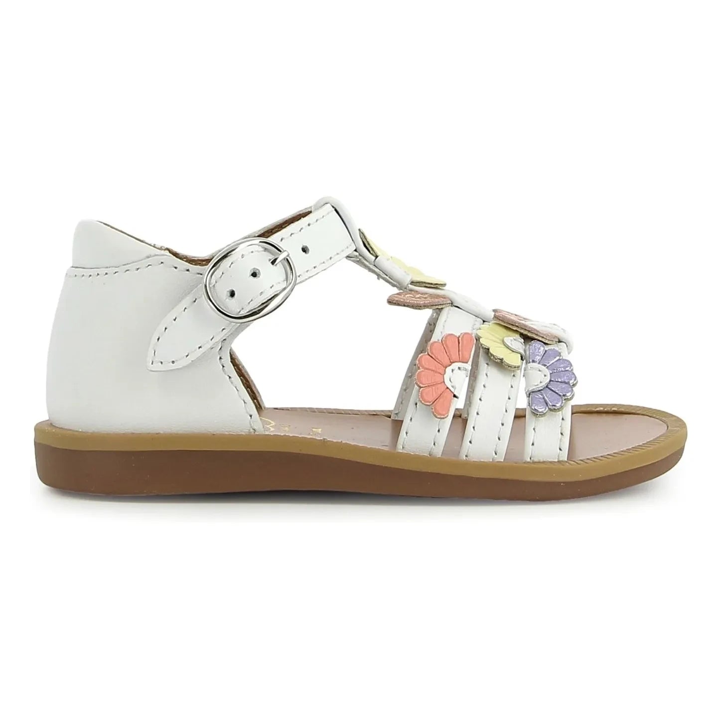 Pom d'Api - Poppy Multi Daisy Sandalen | Weiß