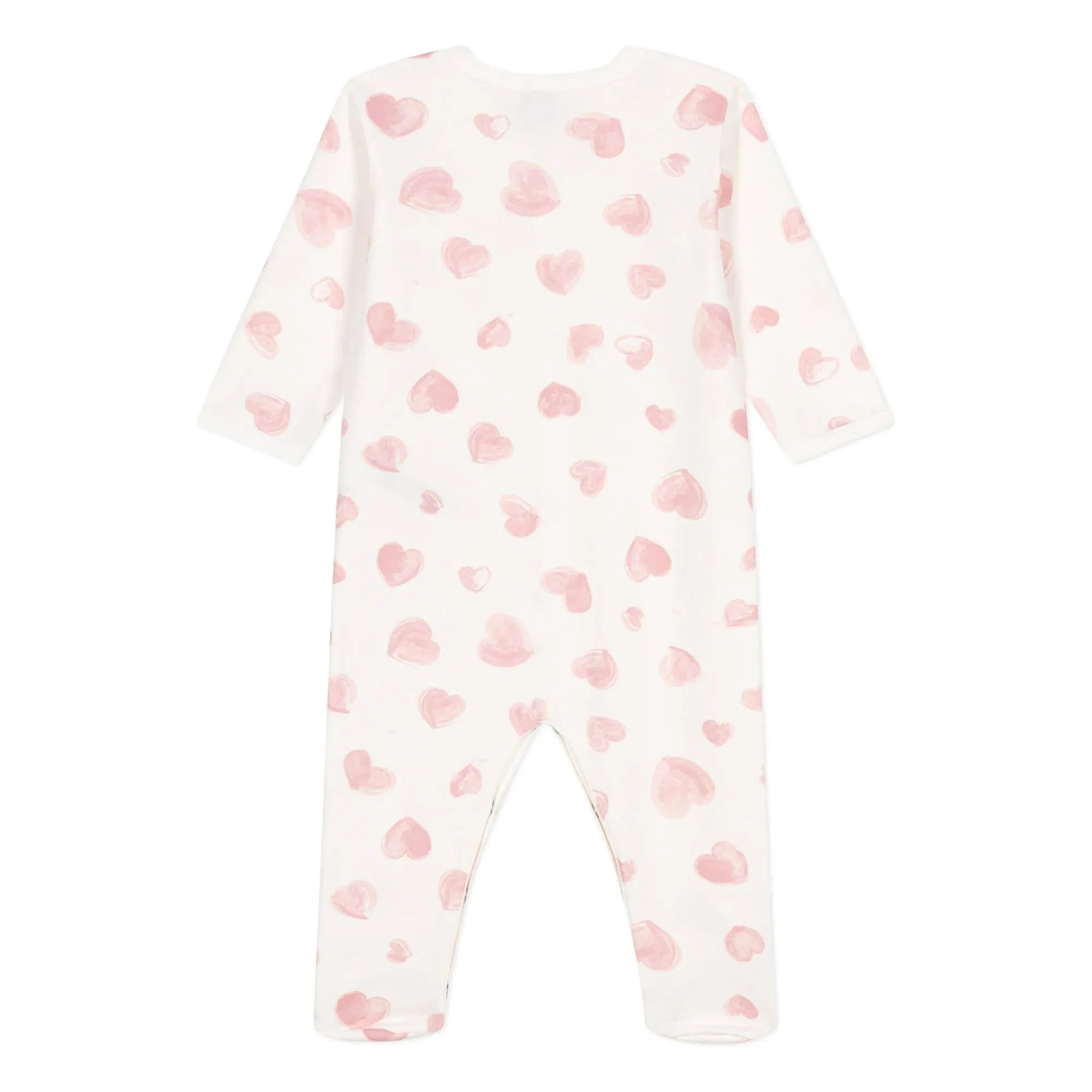Petit Bateau - Pyjama Sleep Well Dicke Herzen Bio-Baumwolle | Rosa