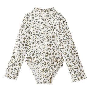Lison Paris - Badeanzug mit UV-Schutz, Savanna Leopard | Ecru