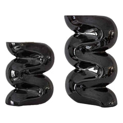 Cosin - Ganache Kerzenständer - 2er Set | Schwarz
