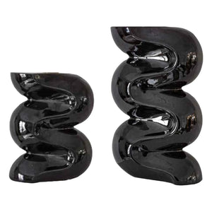 Cosin - Ganache Kerzenständer - 2er Set | Schwarz
