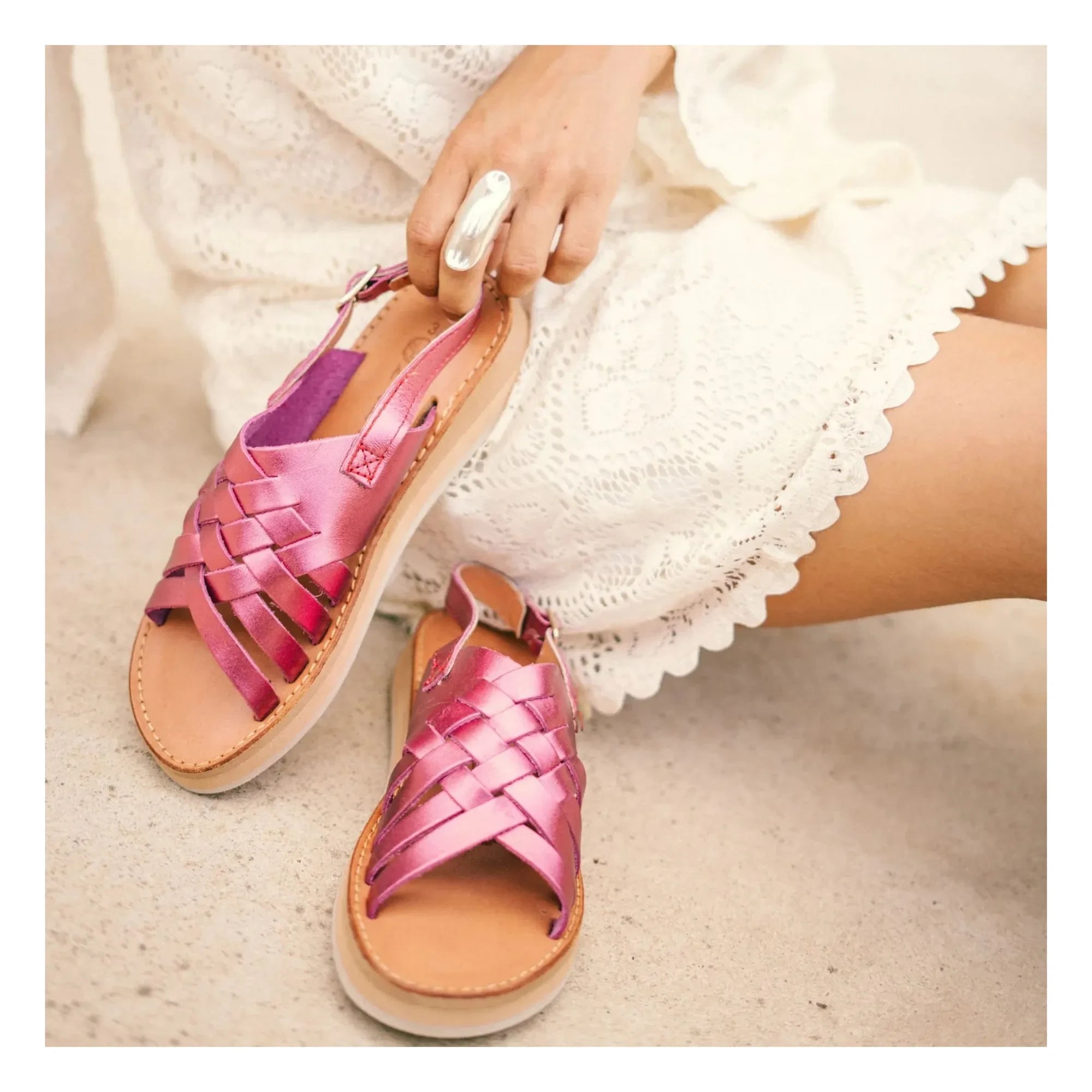 Mapache - Lola Sandalen | Rosa