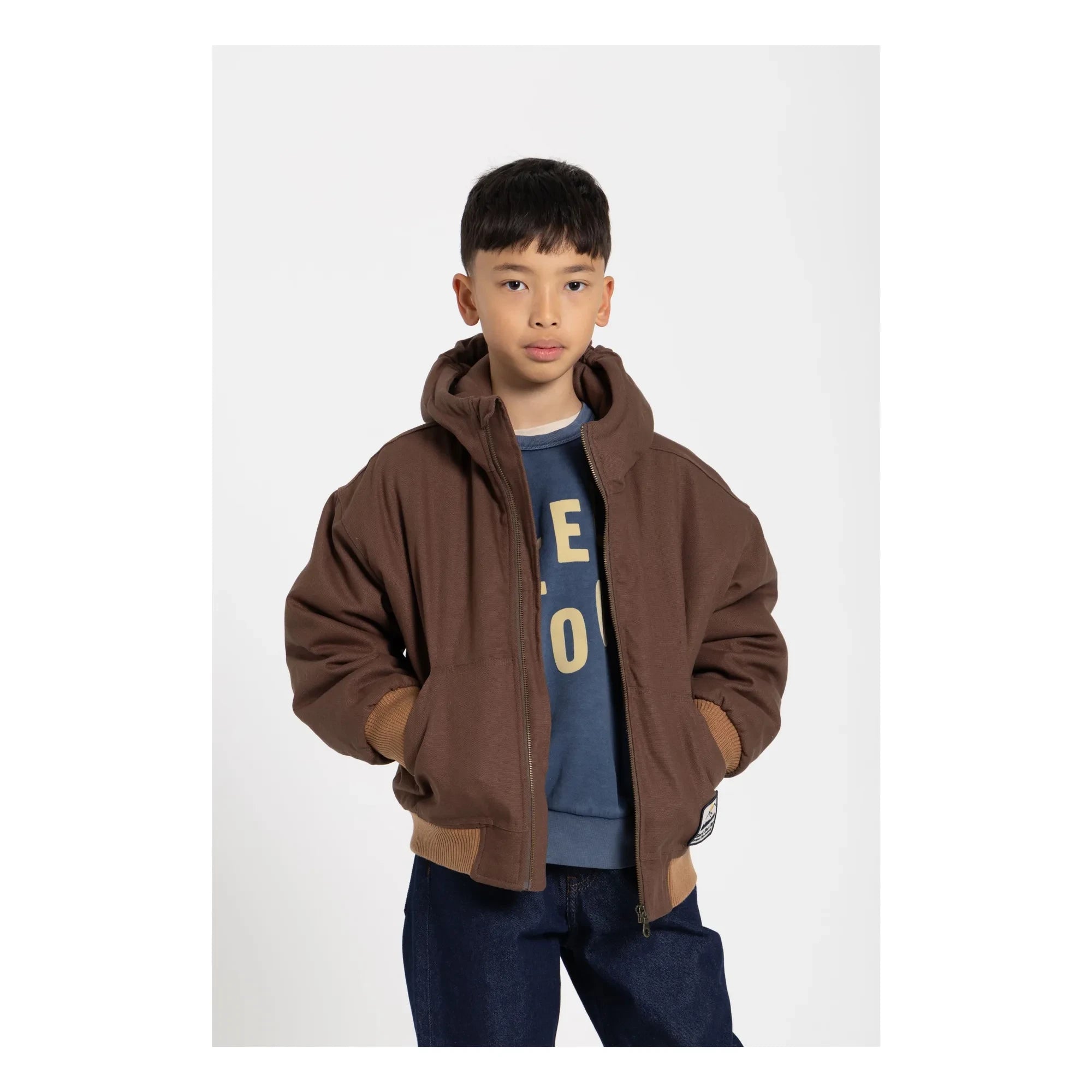 Hundred Pieces - Matte Kapuzenjacke | Braun