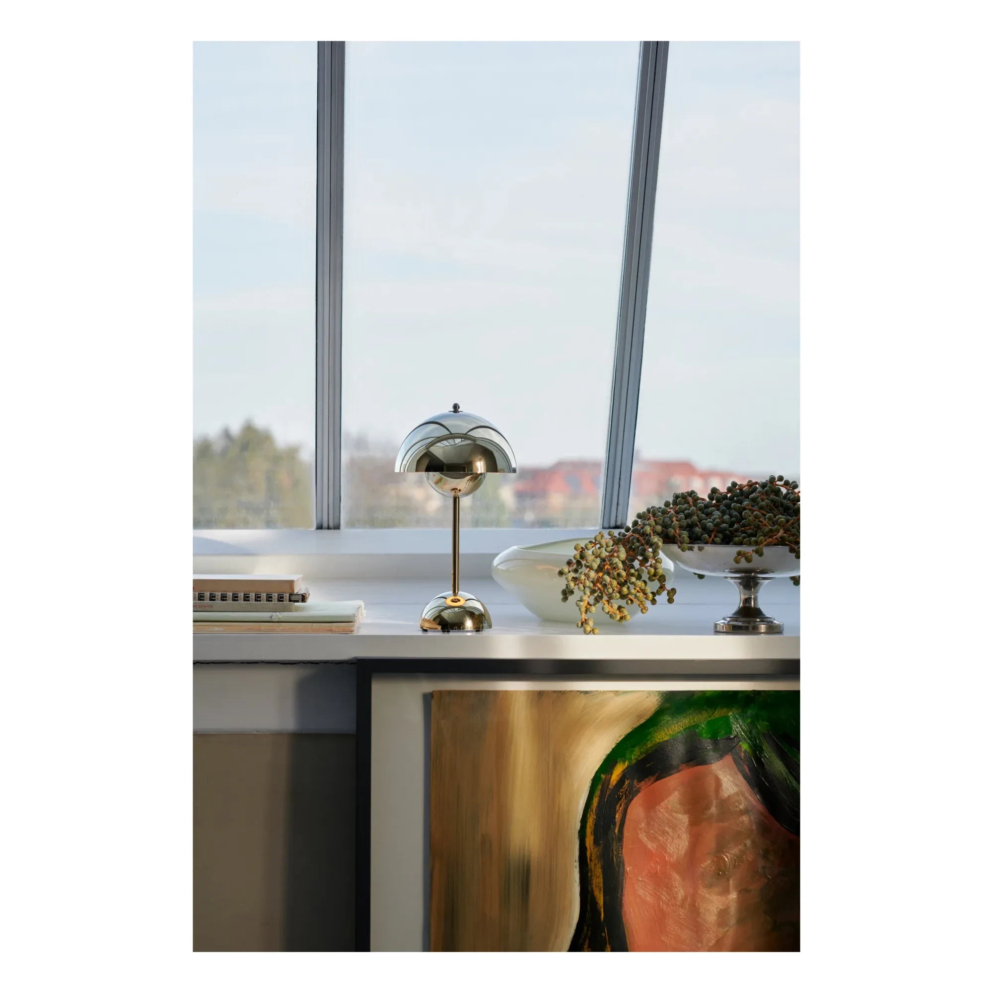 & Tradition - VP9 Flowerpot Portable Table Lamp, Vernon Panton | Chrom