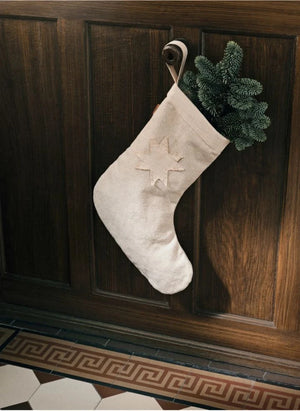 Ferm Living - Vela organische Baumwoll-Weihnachtsstrumpf | Beige