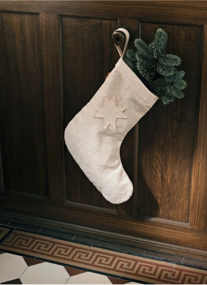Ferm Living - Vela organische Baumwoll-Weihnachtsstrumpf | Beige