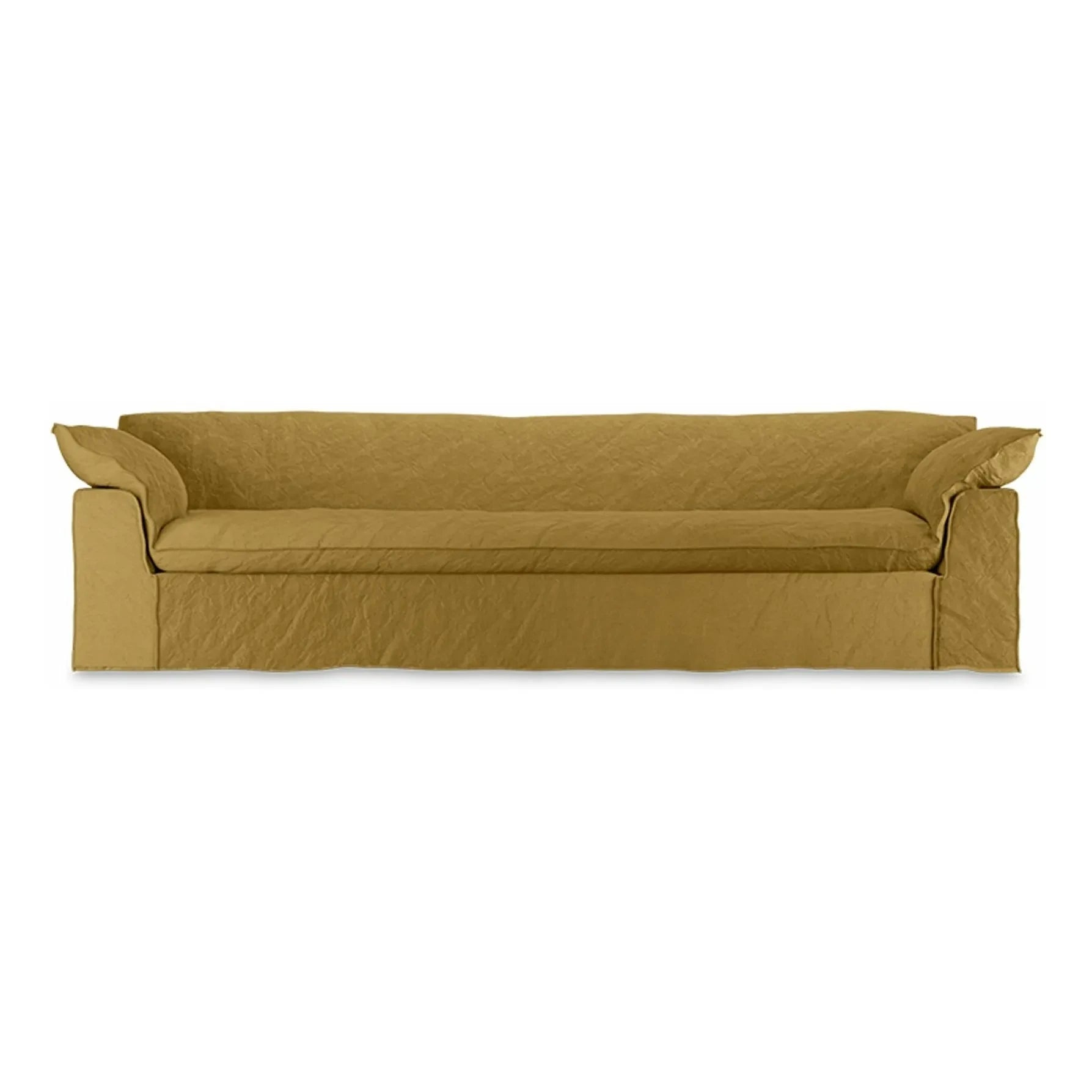 HKliving - 4-Sitzer Leinensofa Nomad | Senfgelb