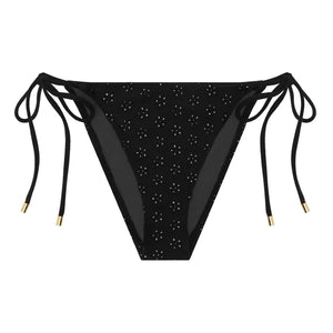 Peony - Tanga Besticktes Slip | Schwarz