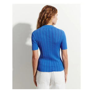 Bompard - Geripptes Poloshirt aus Baumwolle | Blau