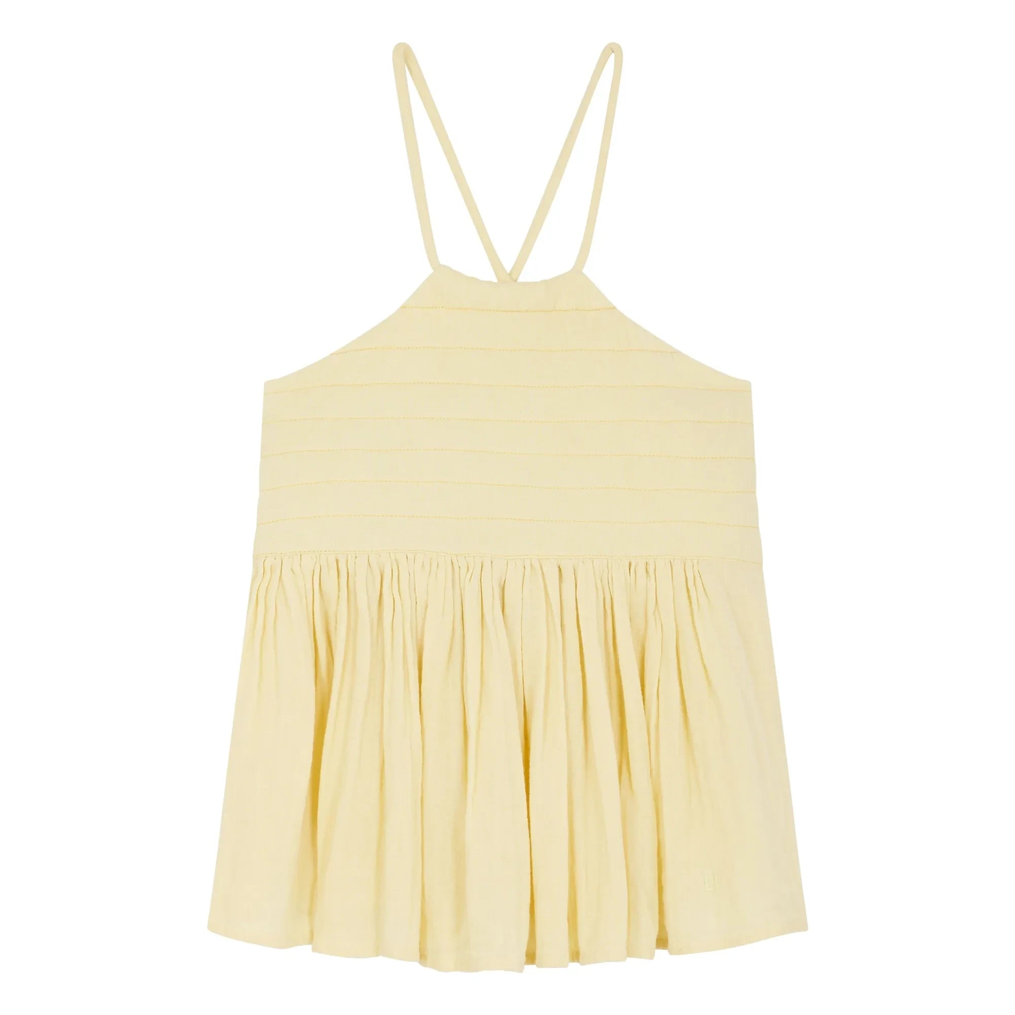 Leon & Harper - Ärmellose Bluse Coselo aus Bio-Baumwolle | Zitronengelb