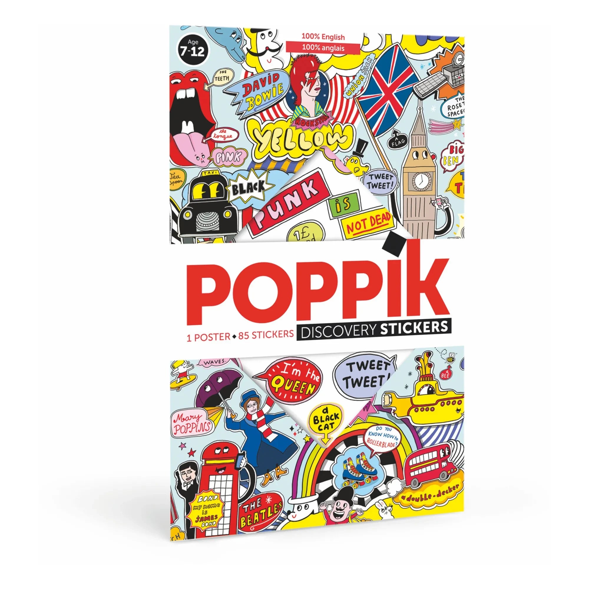 Poppik – 100 % Englisch Stickerposter