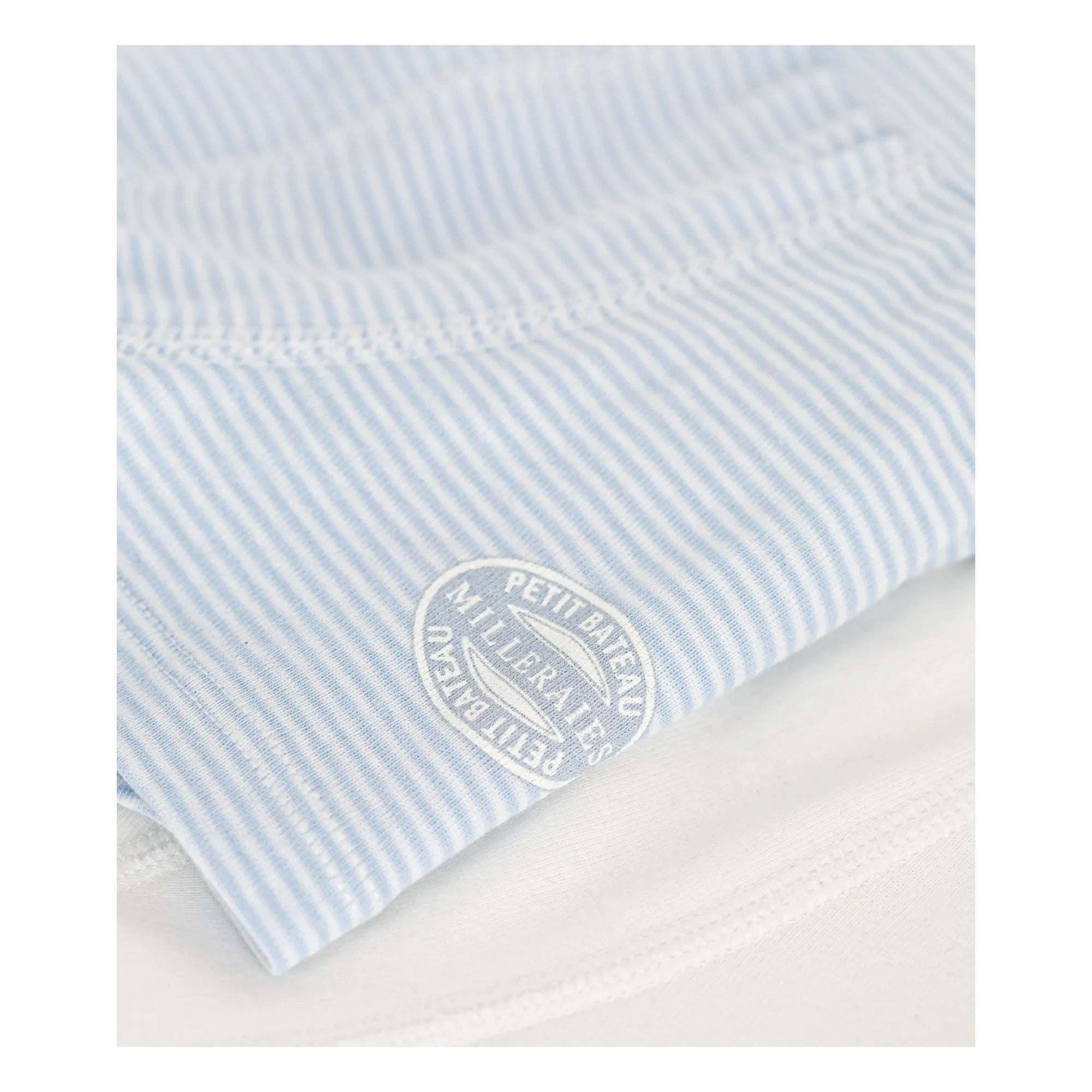 Petit Bateau – 2er-Pack gestreifte Boxer Briefs aus Bio-Baumwolle | Hellblau