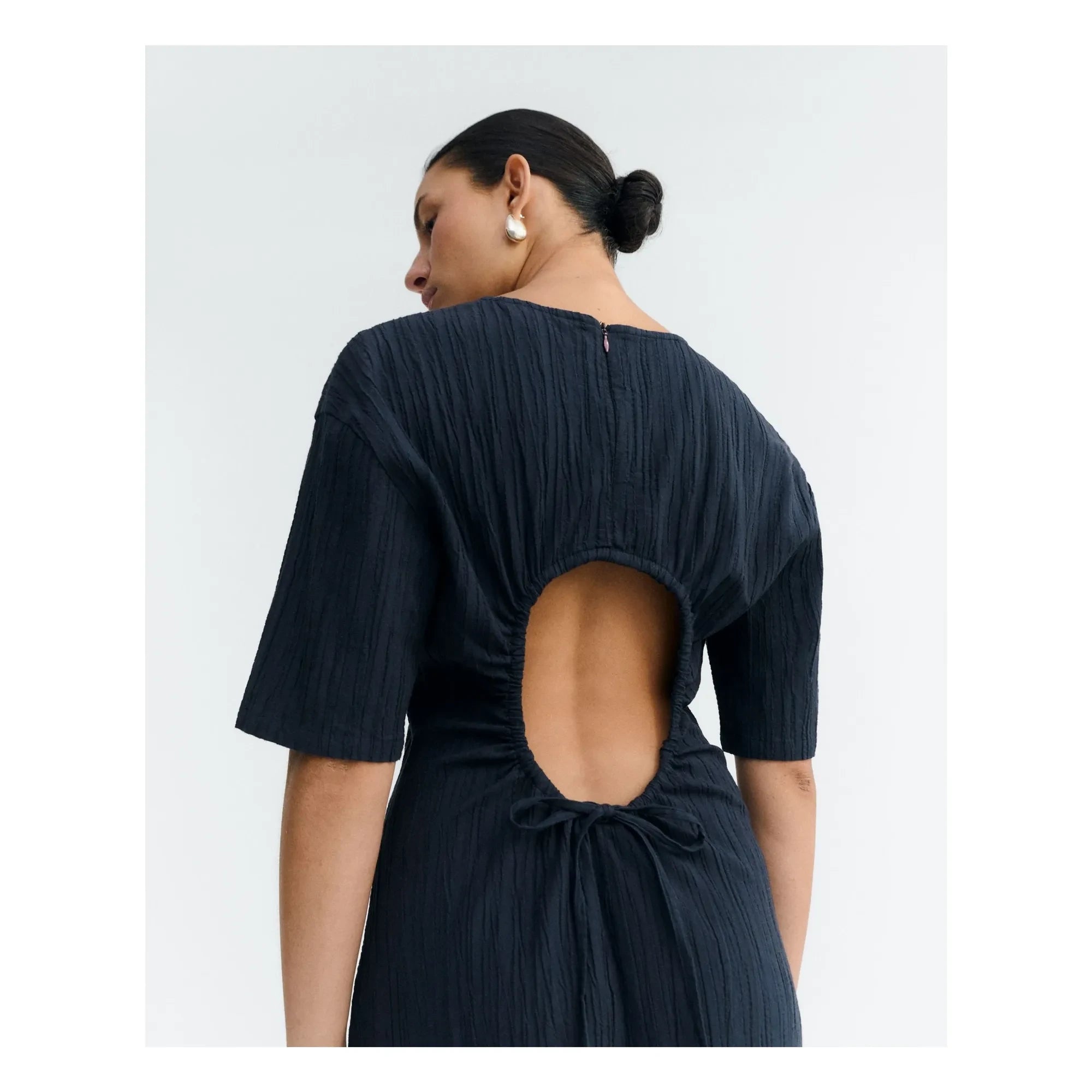 Thinking Mu - Kina Kleid aus Bio-Baumwolle | Blau
