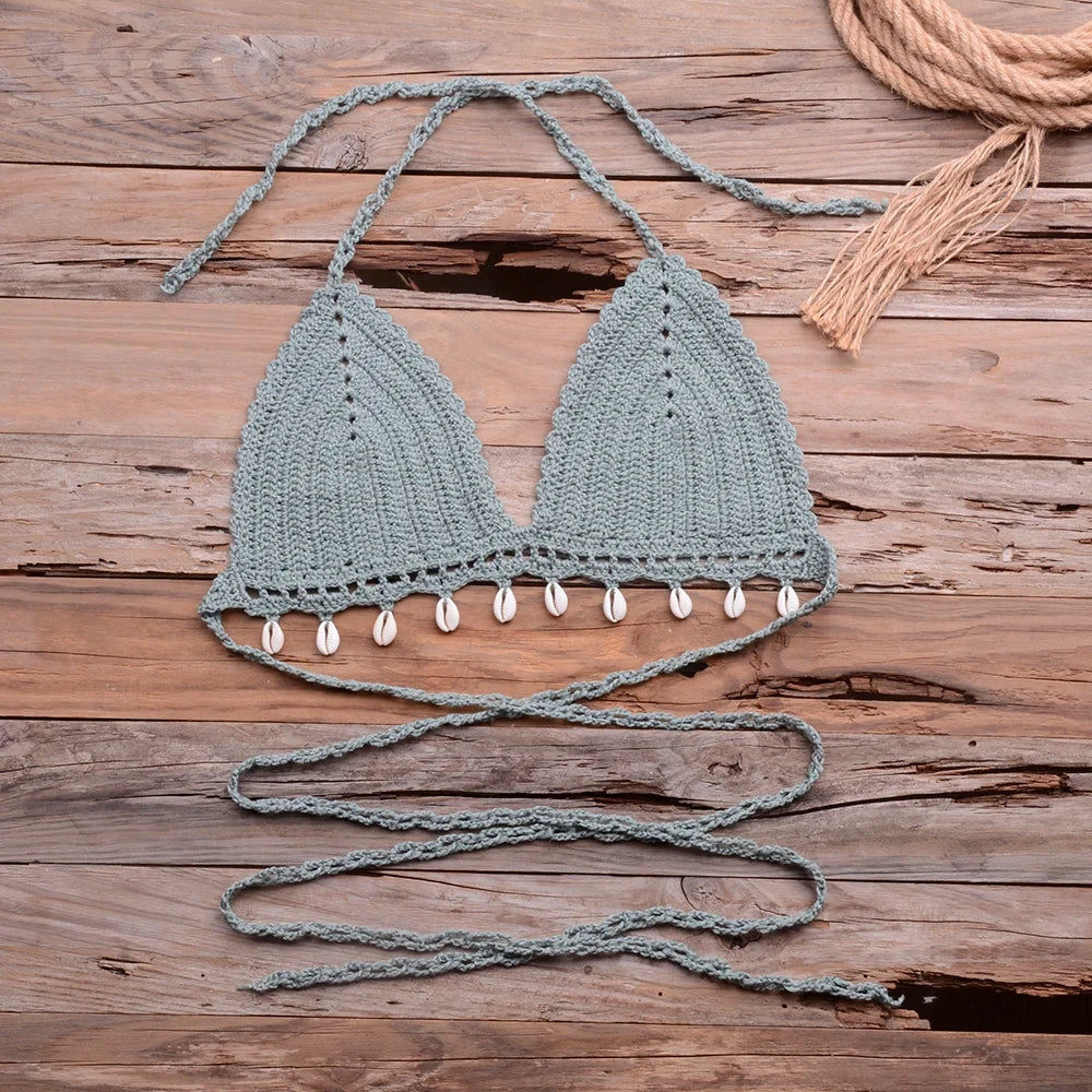Jesminda - Örme Seksi Kabuk Bikini Üstü