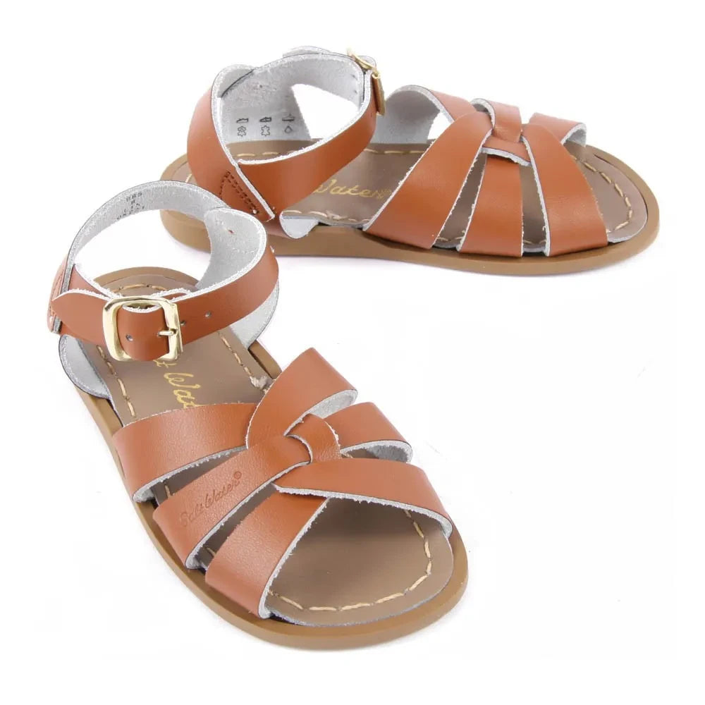 Salt-Water - Original Leder Kreuzgurt Wasserdichte Sandalen | Camel