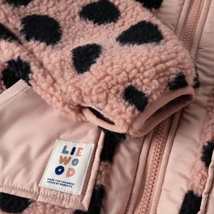 Liewood - Noam Jacke mit Leopardenmuster im Sherpa-Stil aus recycelten Fasern | Rosa