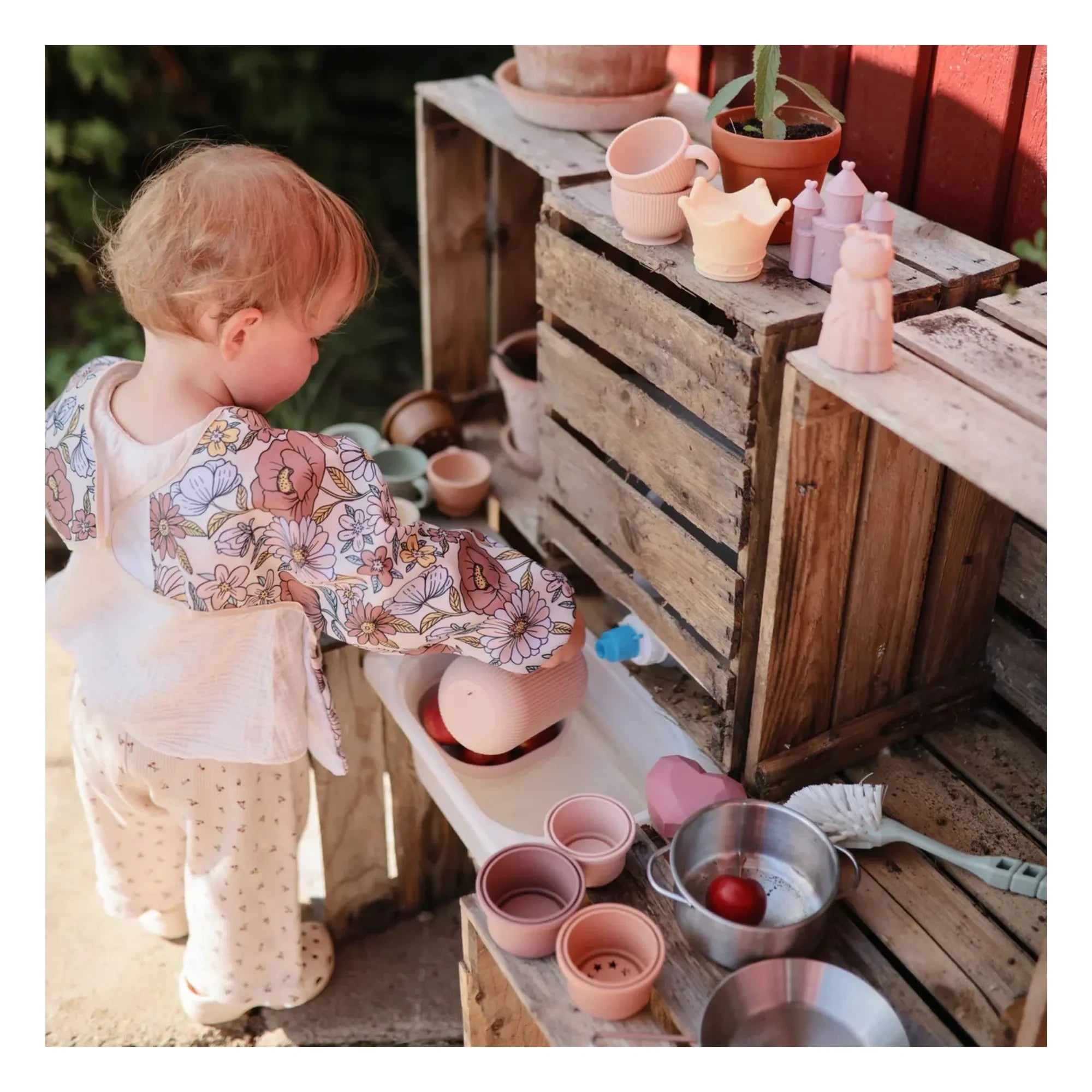 Mushie - Prinzessinnen-Badespielzeug - 4er Set | Pink