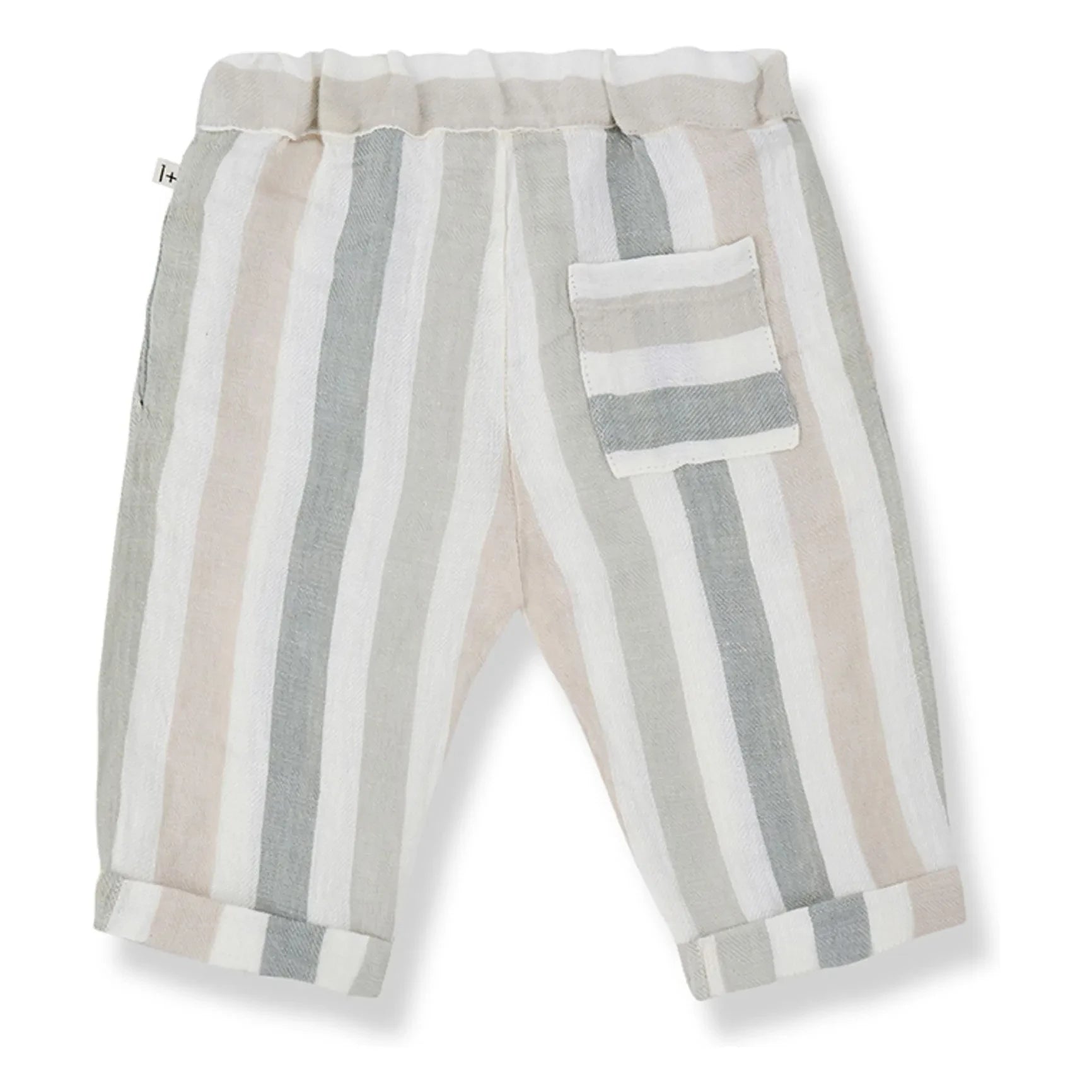 1+ in the family - Regencos Gestreifte Leinenhose | Ecru