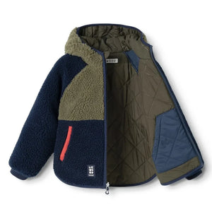 Liewood - Jackson Wendbare Sherpa-Jacke aus recycelten Fasern | Khaki