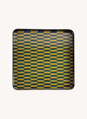 Present Time - Salerno Metalltablett | Lagoon Blau