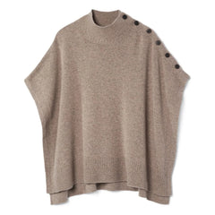 Bompard - Kaschmir-Cape mit Knöpfen | Beige