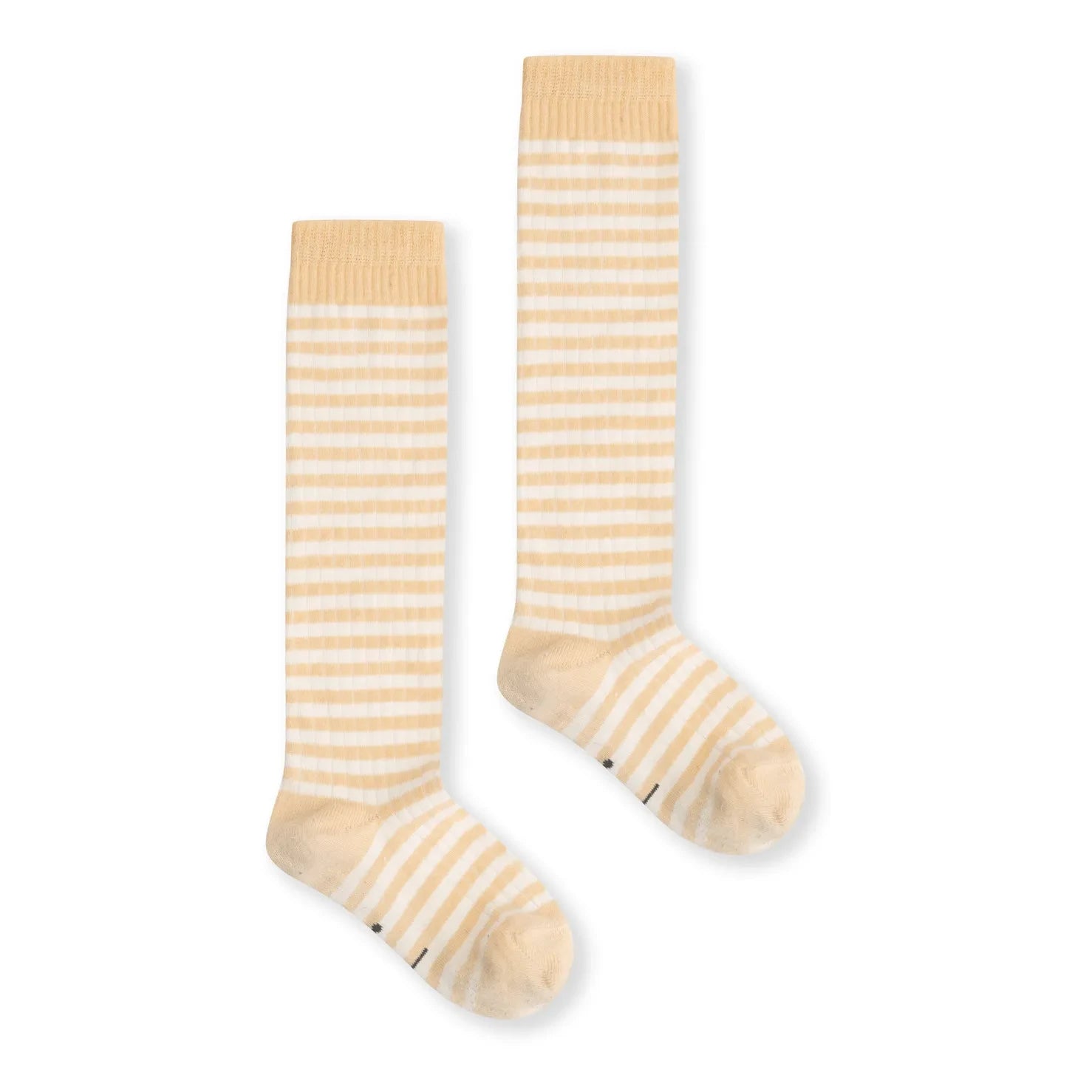 Gray Label - Organik Pamuklu Çizgili Uzun Çorap | Kayısı