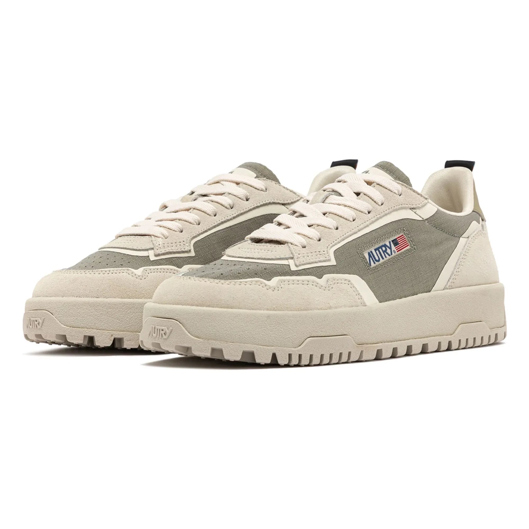 Autry - Wildplace Low Cordura und Wildleder Sneakers | Hellkhaki