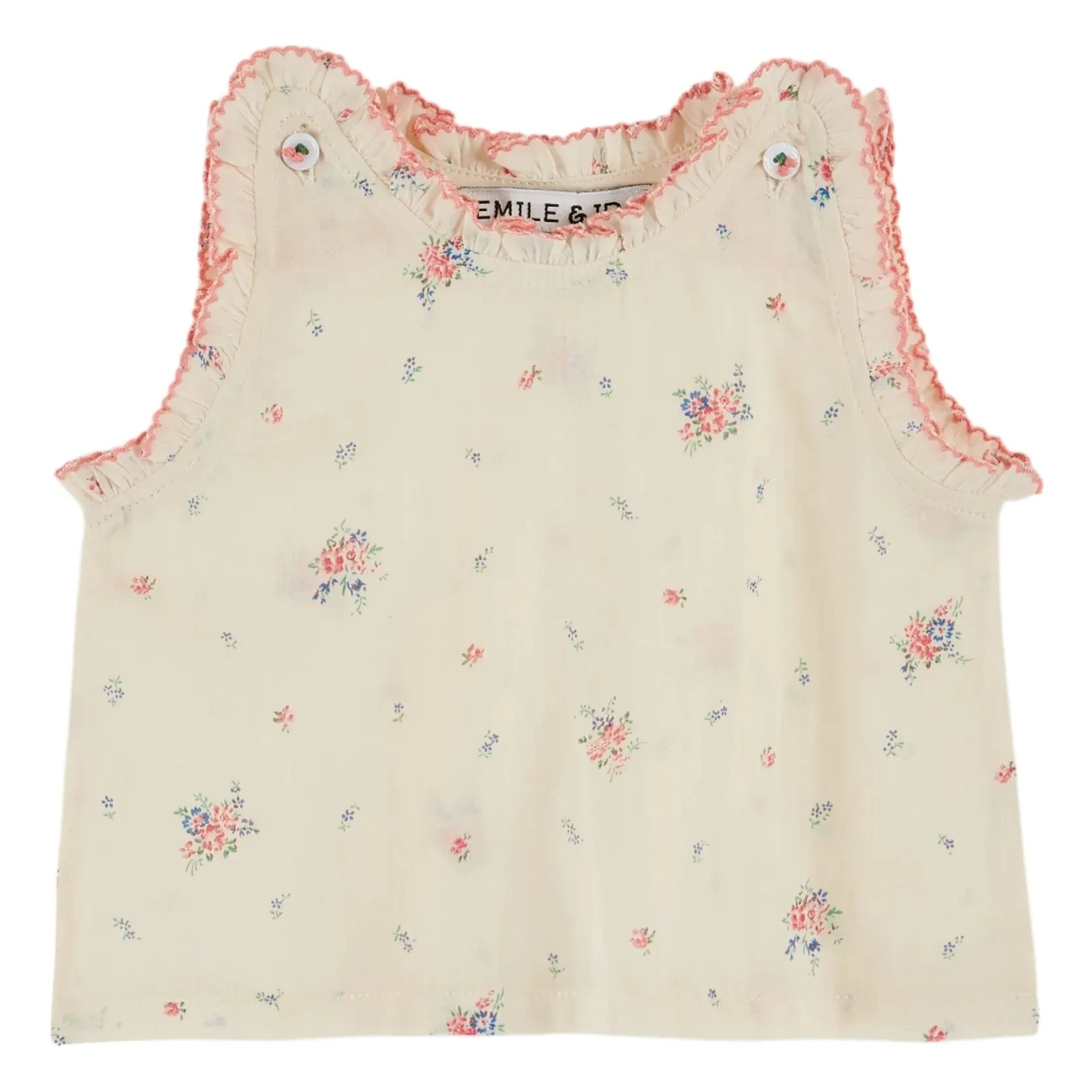 Emile et Ida - Bio-Baumwoll-Blumentop | Creme