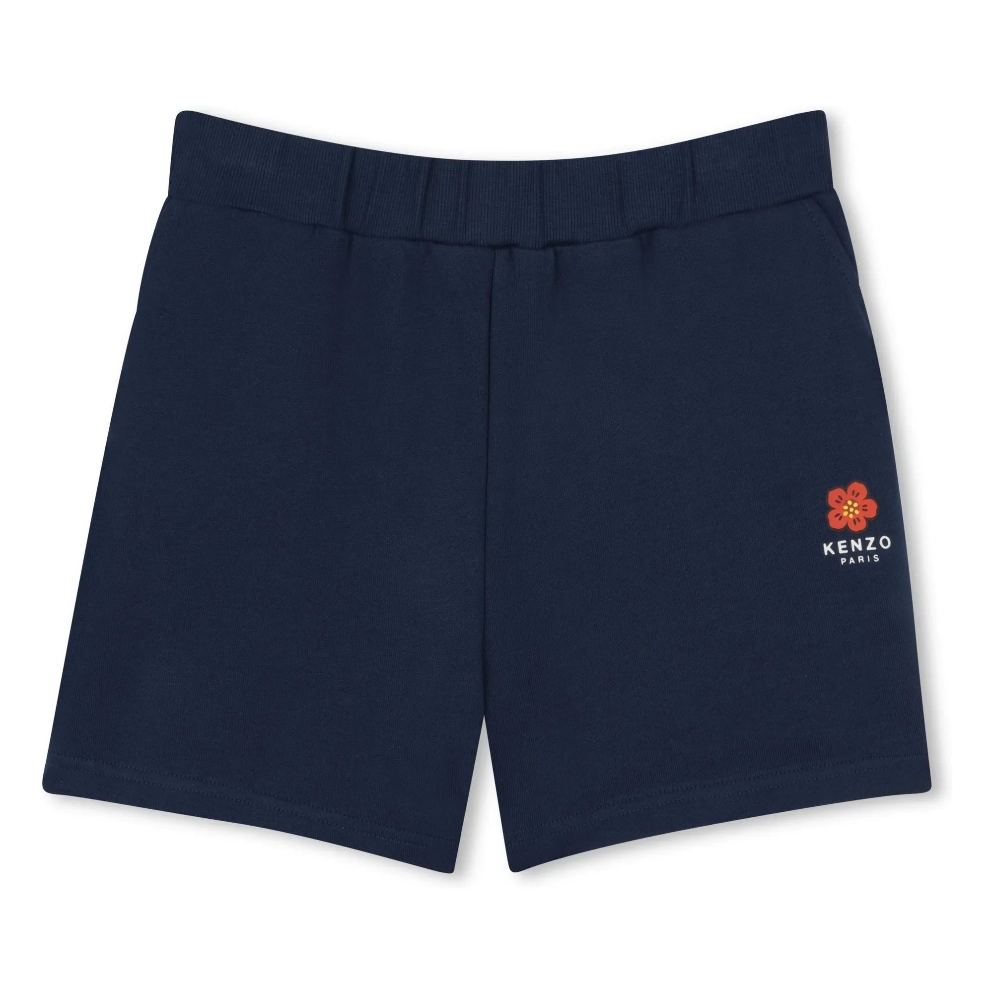 Kenzo - Flower Molton Kurze Shorts | Marineblau