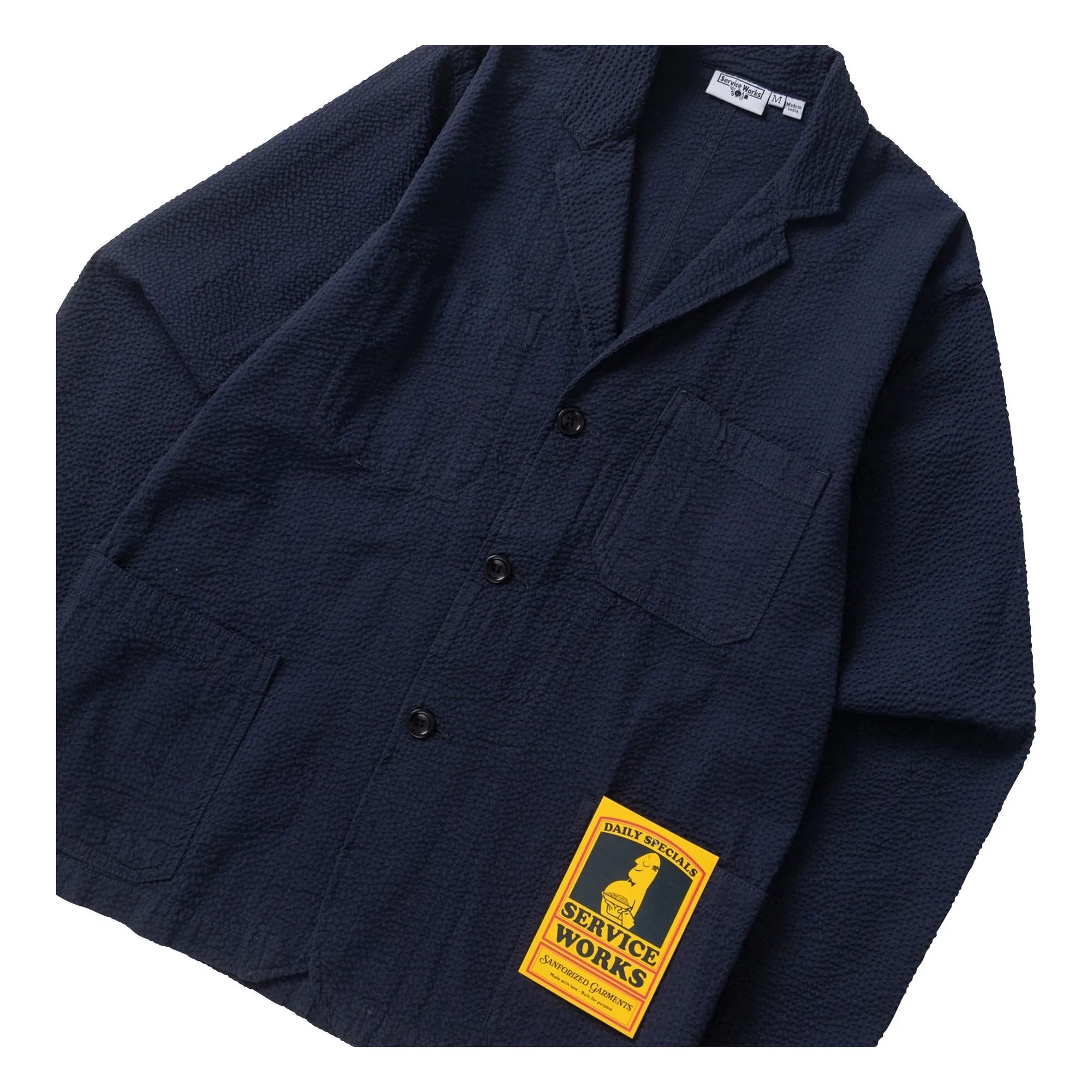 Service Works – Seersucker Server Jacke | Marineblau