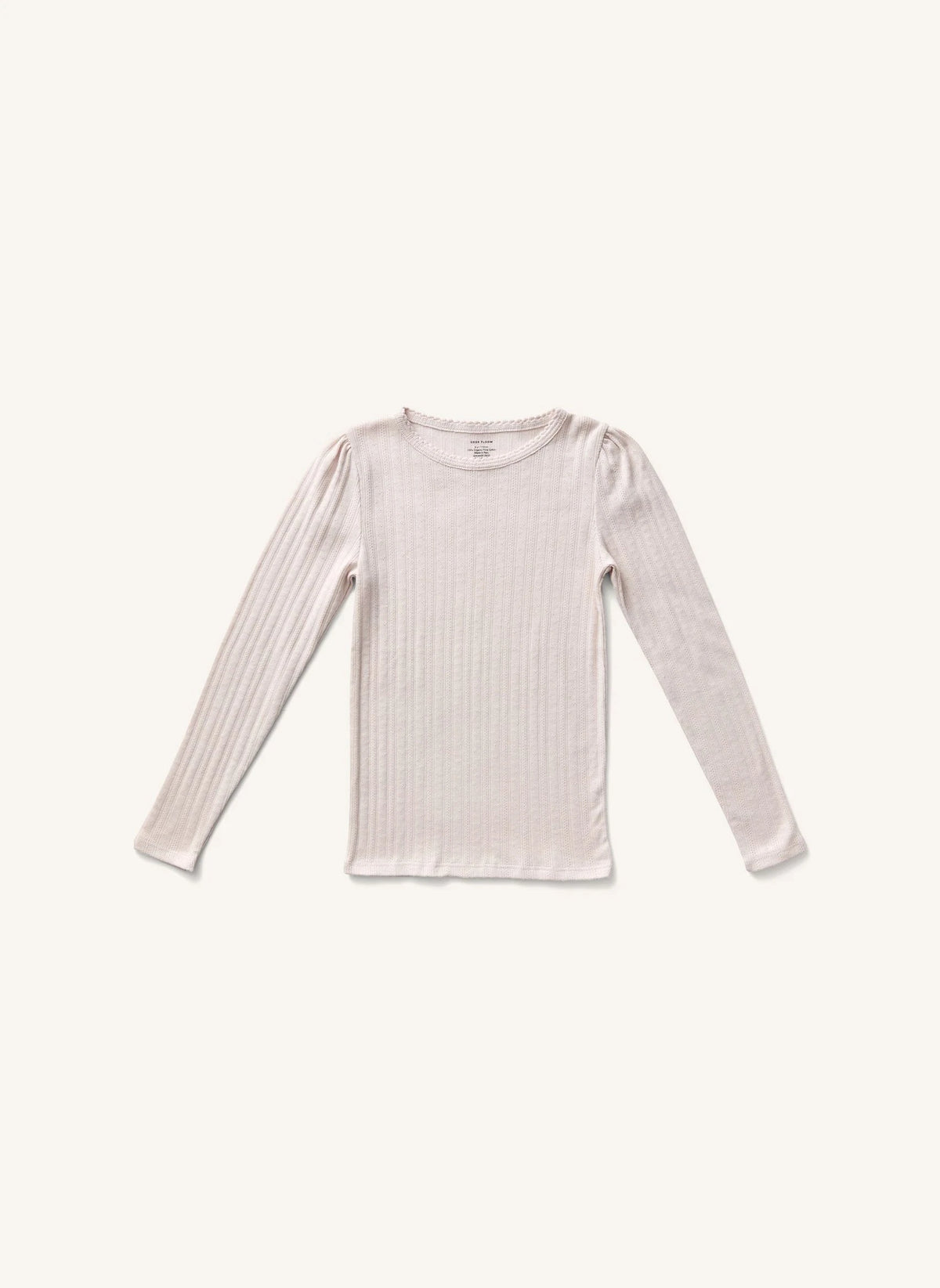 Soor Ploom - Pointelle Struktur T-Shirt | Verblasstes Pink