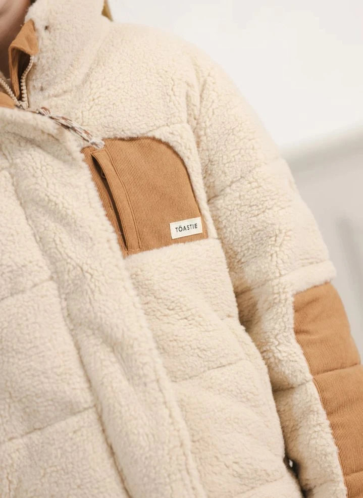 Töastie - Aus recyceltem Fleece gefütterte Helix-Daunenjacke | Beige