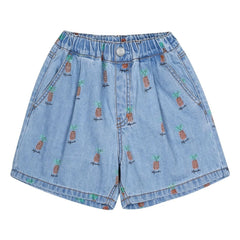 Jelly Mallow - Denim-Ananas-Shorts | Blau