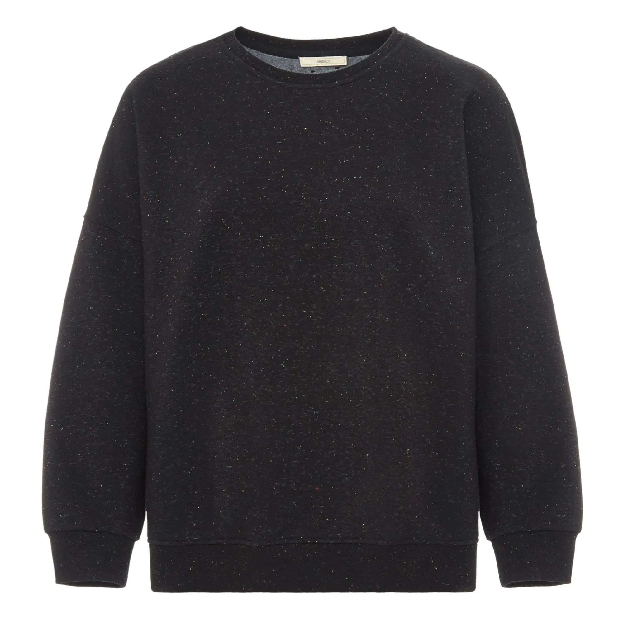 Sessùn – Chebbi Gepunktetes Baumwoll-Sweatshirt | Schwarz
