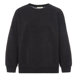 Sessùn – Chebbi Gepunktetes Baumwoll-Sweatshirt | Schwarz