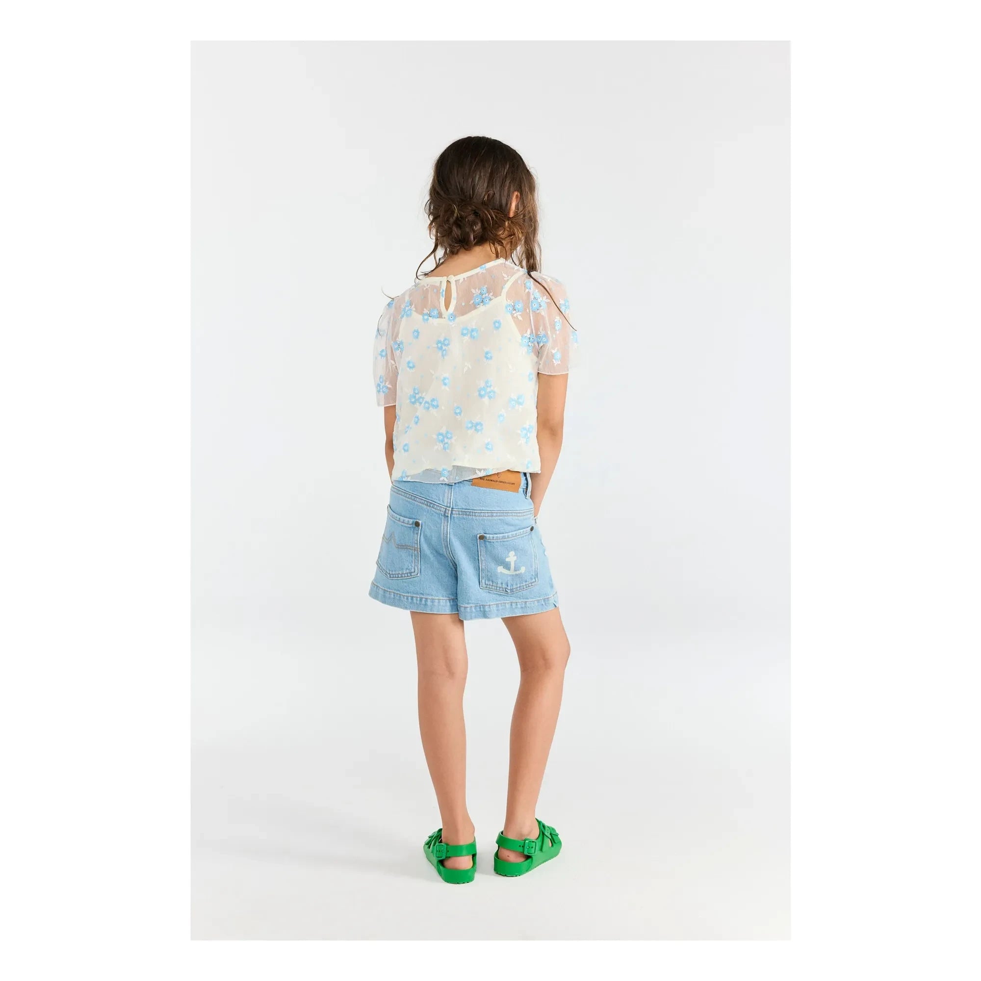 The Animals Observatory – Denim Pig Bio-Baumwollshorts | Blau