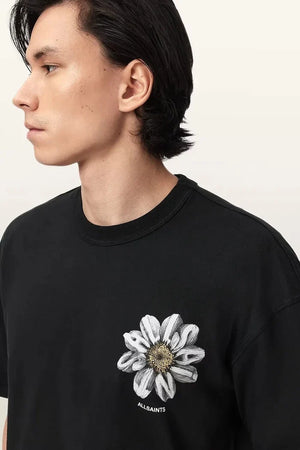 AllSaints Erkek Pamuklu Oversize Tişört PETALS