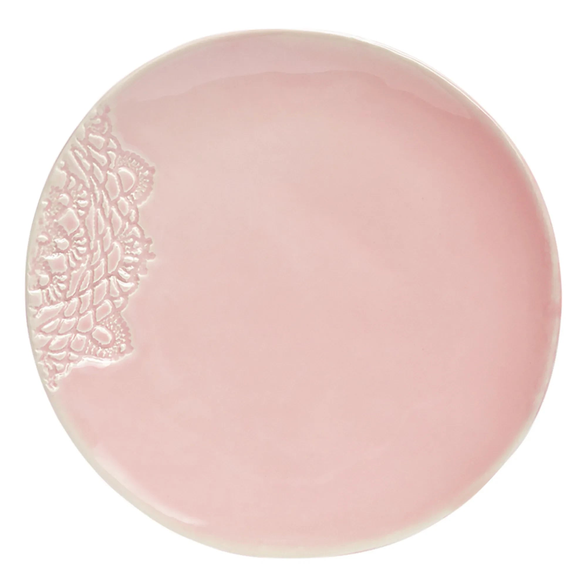 Maison Vessel - Blanca Kroşe Dantel Tabaklar - 2'li Set | Soluk Pembe