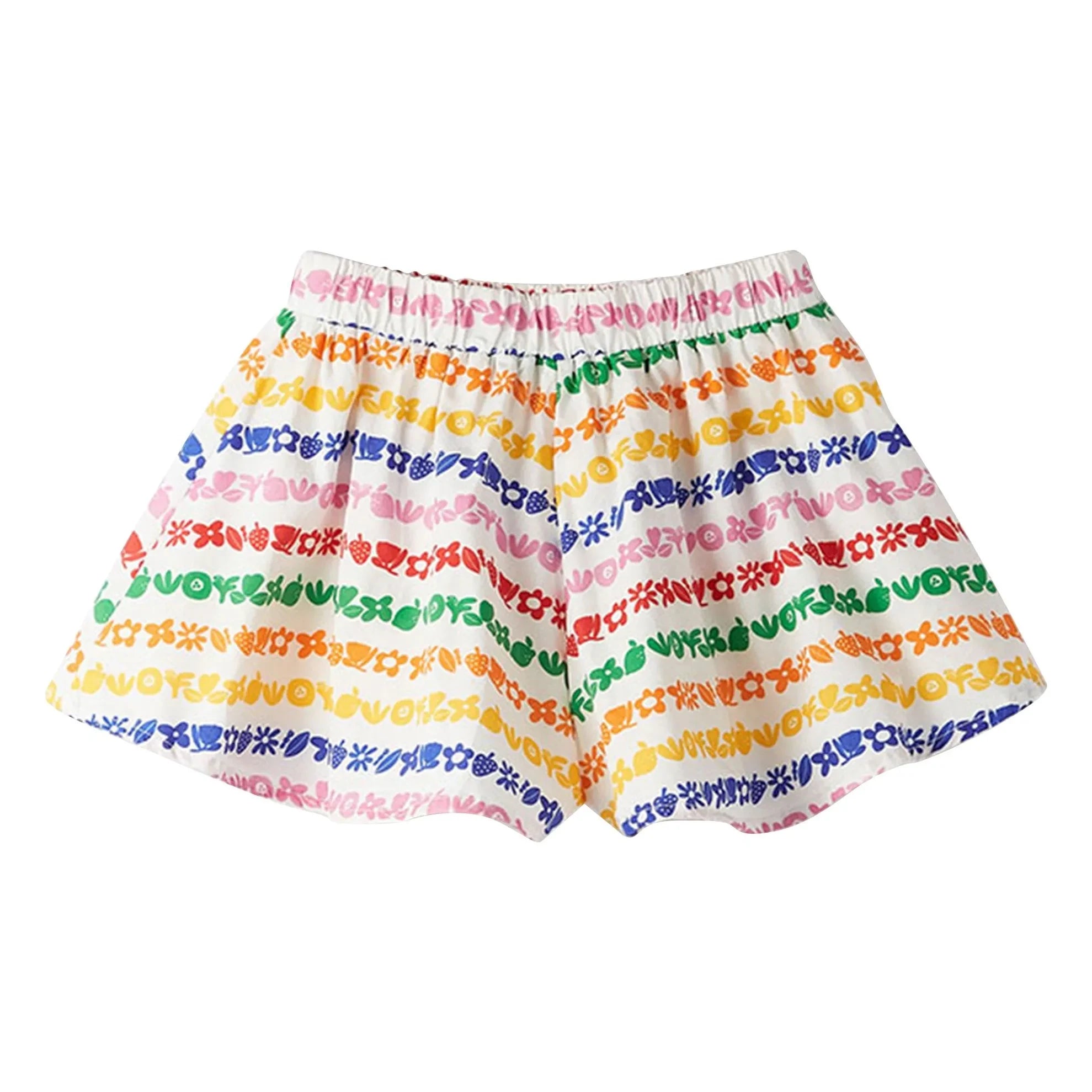 Fabula - Gestreifte Garten-Shorts | Weiß