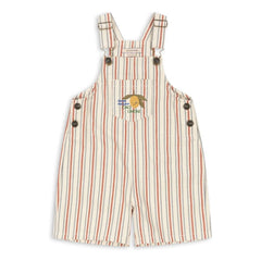 Konges Sløjd - Frankie Gestreifter Bio-Baumwoll-Short-Overall | Beige