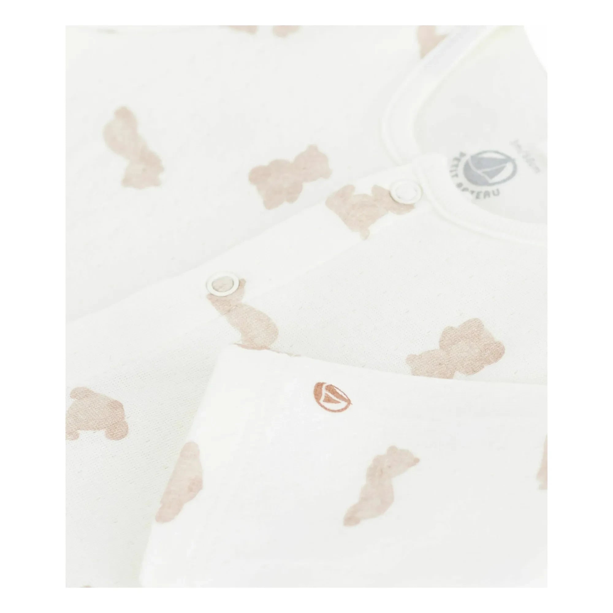 Petit Bateau - Dors Bien Oursons Bio-Baumwoll-Schlafanzug | Weiß